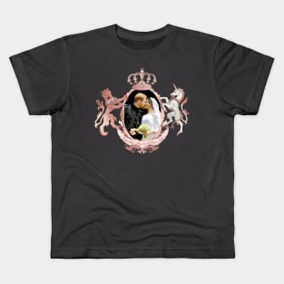 Royal Wedding Kiss, Rose Gold Kids T-Shirt
